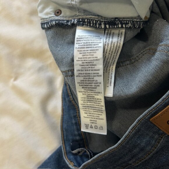 Calvin Klein Ladies Denim Jeans sz 14 32 Repreve Tapered Button Closure - Picture 7 of 12